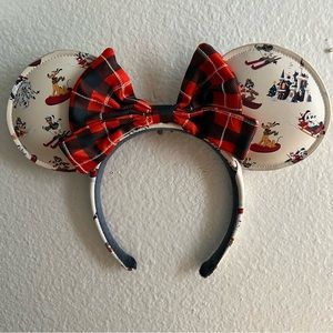 Disney Parks Walt’s Holiday Ski Lodge Minnie Ears Headband